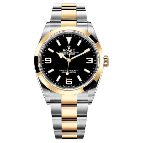 rolex explorer silver|rolex explorer two tone price.